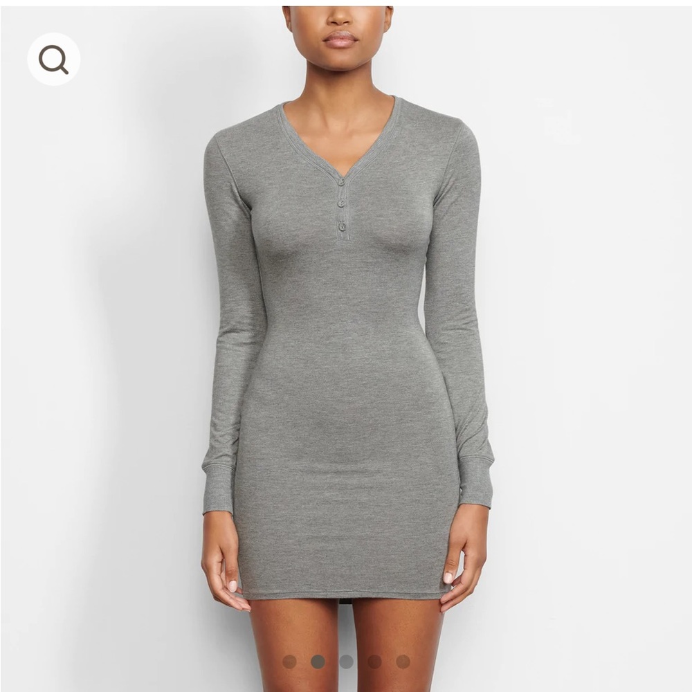 skims henley sleep dress